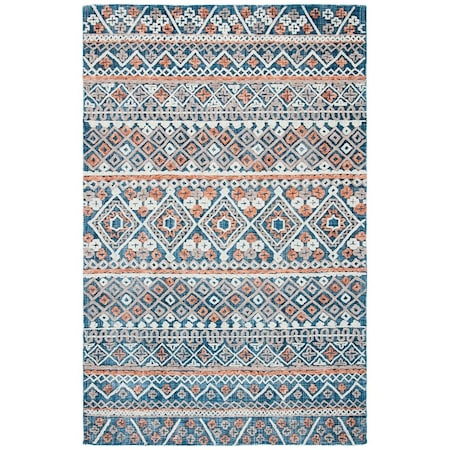 Safavieh 4 x 6 ft. Aspen Rectangle Area Rug Blue & Orange APN530M-4